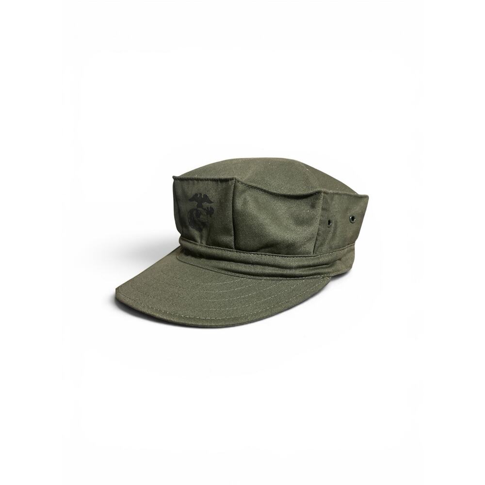 USMC Olive Drab Utility Cover - Marine Corps OD Green 8-Point Hat - USGI - USA